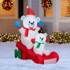 Polar Bears on Sled Christmas Inflatable
